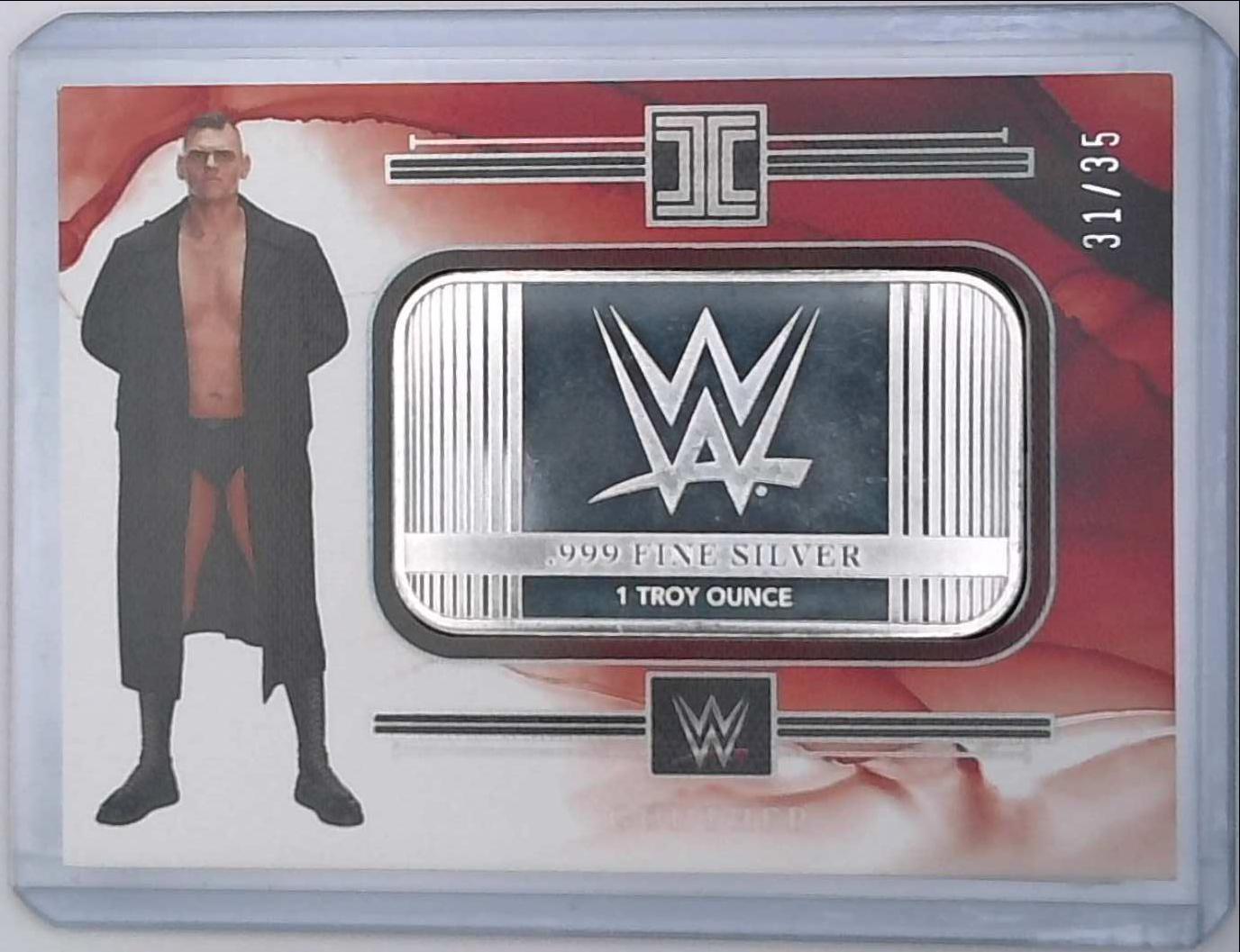 2023 WWE Impeccable Gunther Troy Ounce Silver Bar /35