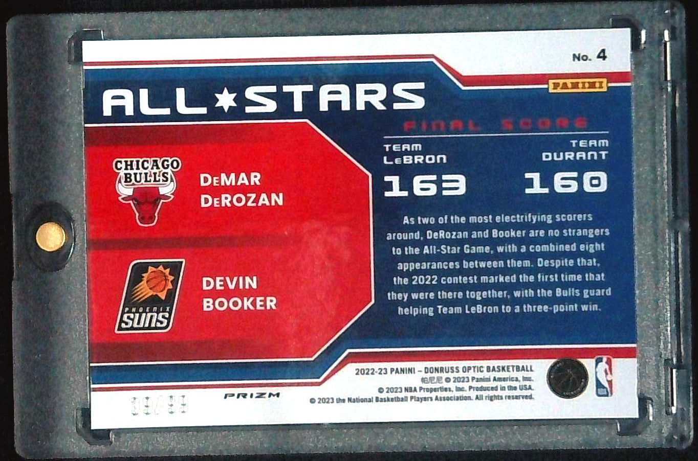 2022 Panini Donruss Optic All-Stars Red Prizm /99 DeMar DeRozan Devin Booker #4