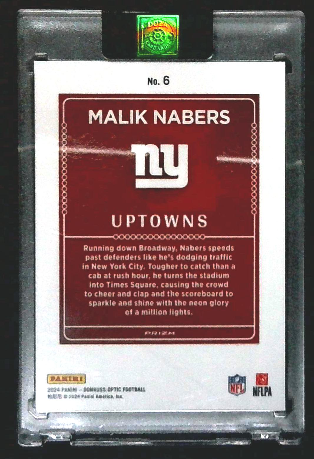 2024 Donruss Optic Malik Nabers Rookie Uptowns