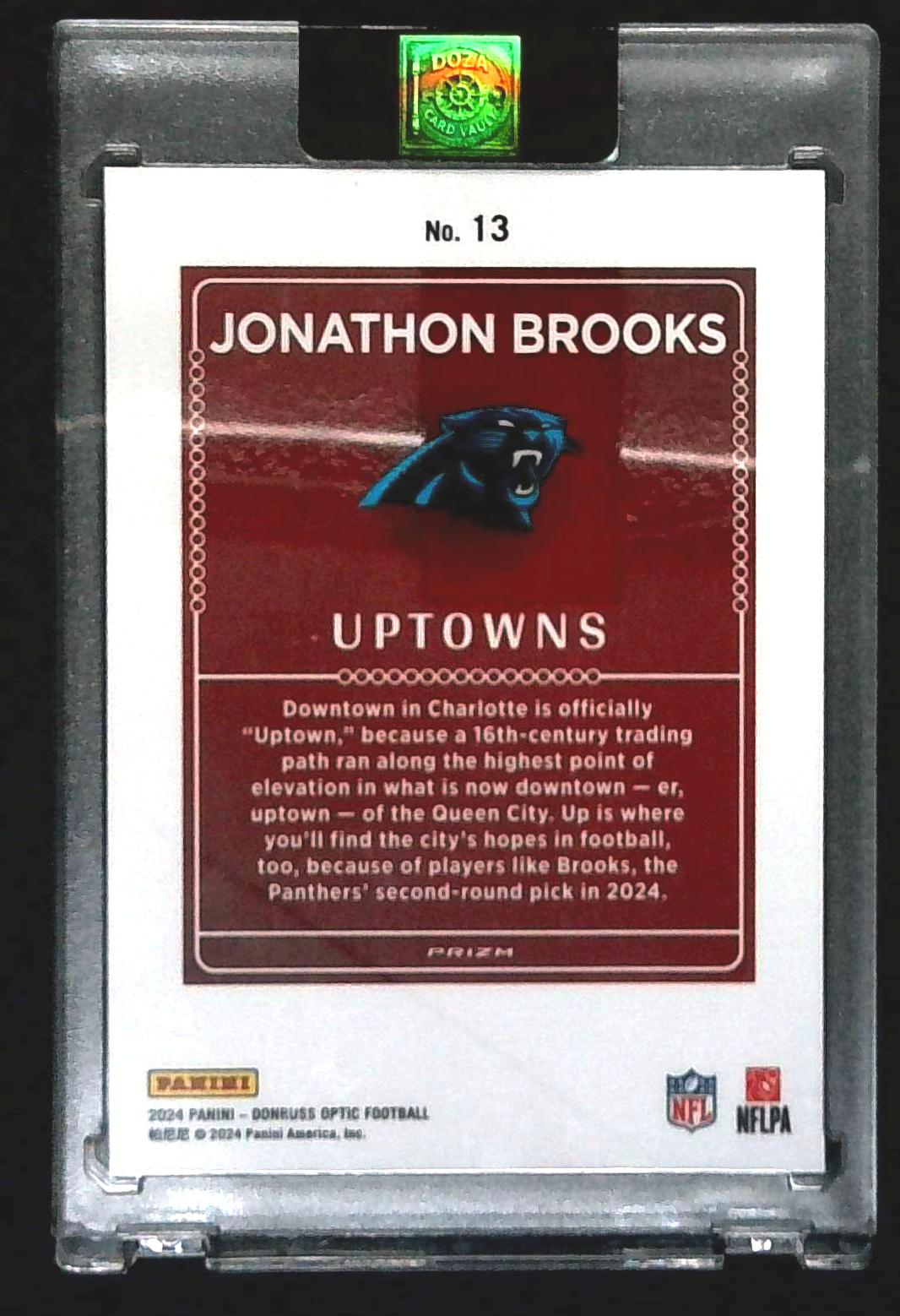 2024 Donruss Optic Jonathon Brooks Rookie Uptowns