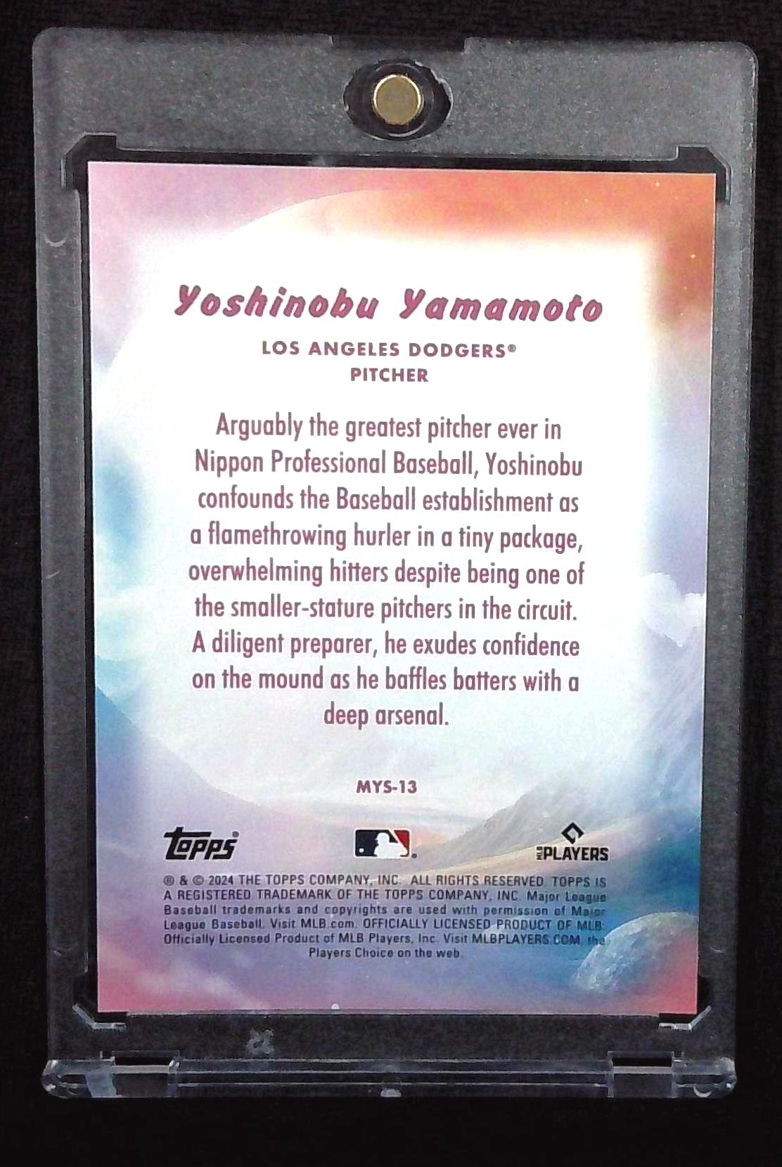 YOSHINOBU YAMAMOTO 2024 Topps Update Mystical GOLD ~ Dodgers ROOKIE #'d /75