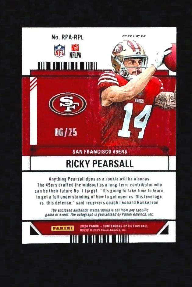 2024 Optic Contenders Pearsall RPA /25
