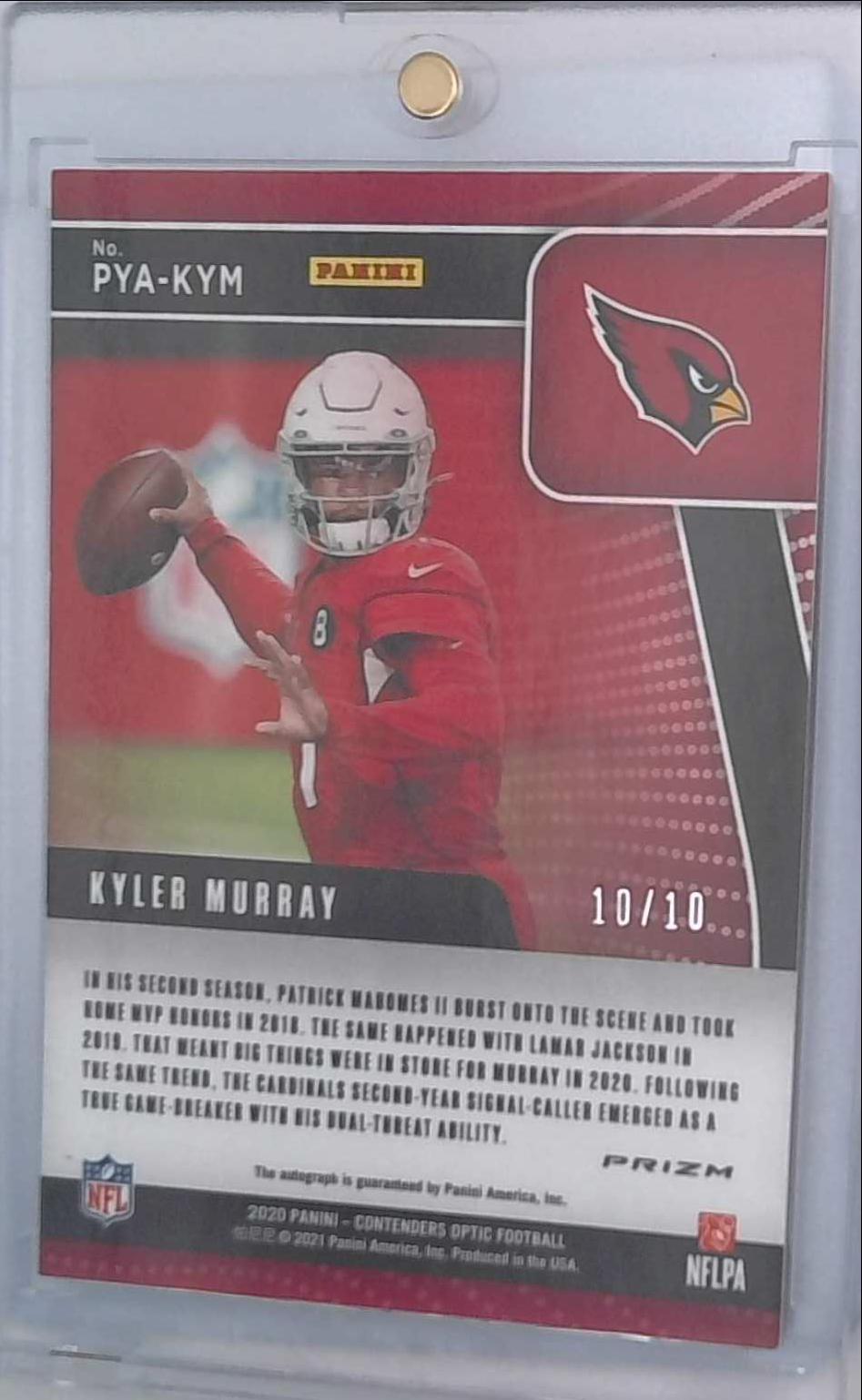 2020 Optic Player Of The Year Kyler Murray Gold Auto 10/10