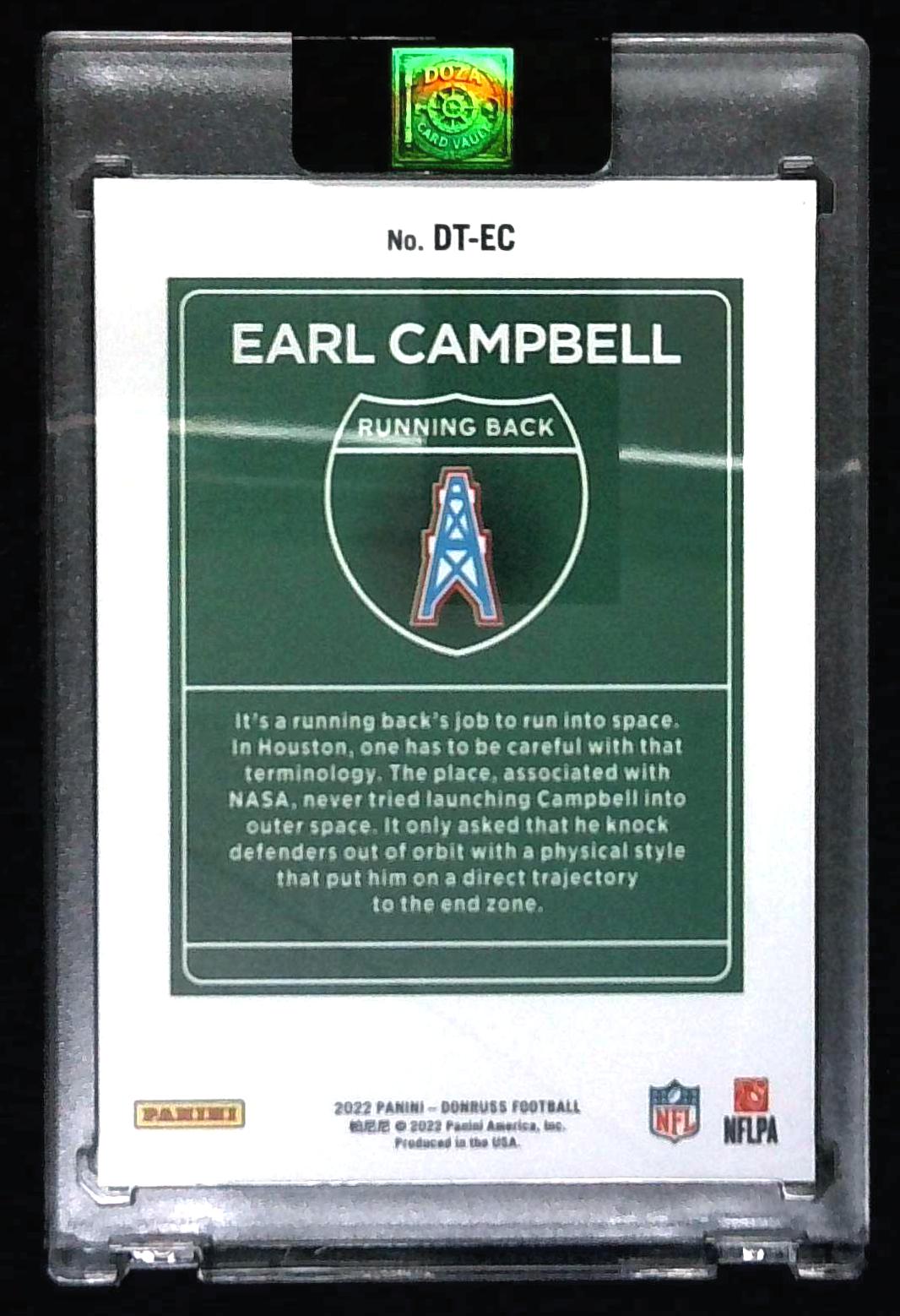 2022 Donruss Earl Campbell Downtown