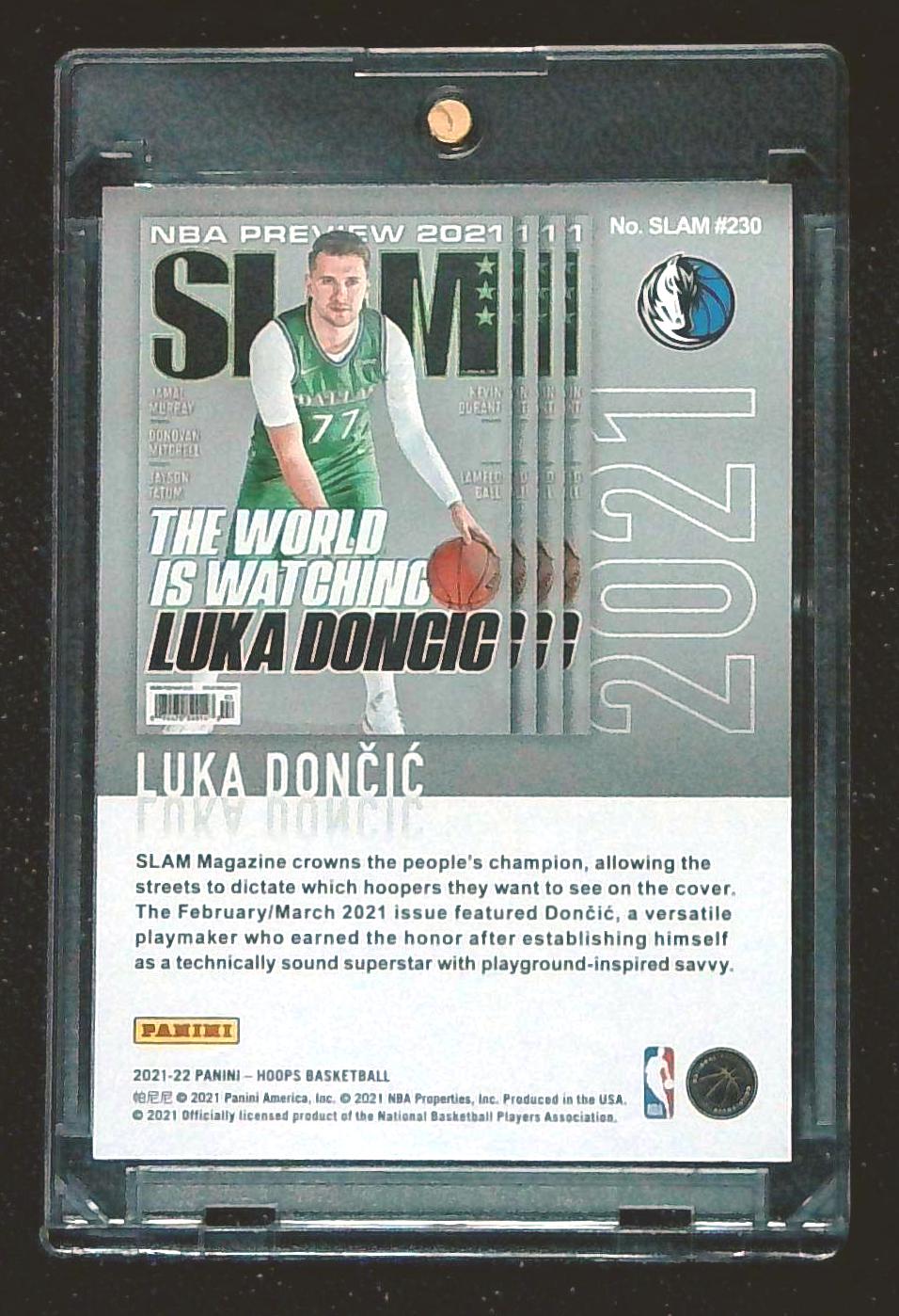 2021 Luka Doncic Panini NBA Hoops SLAM Insert Holo Card #230
