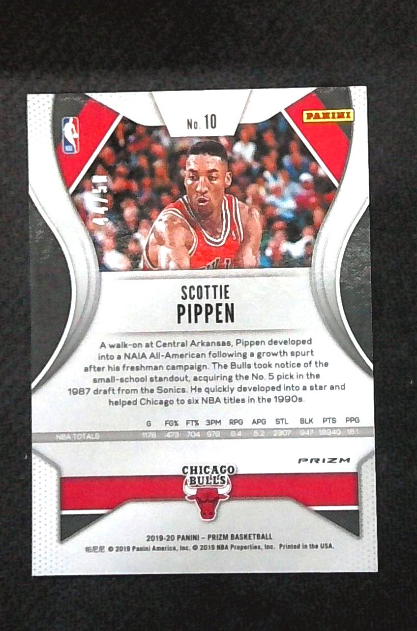 2019-20 Panini Prizm #10 Scottie Pippen Pink Disco Prizm