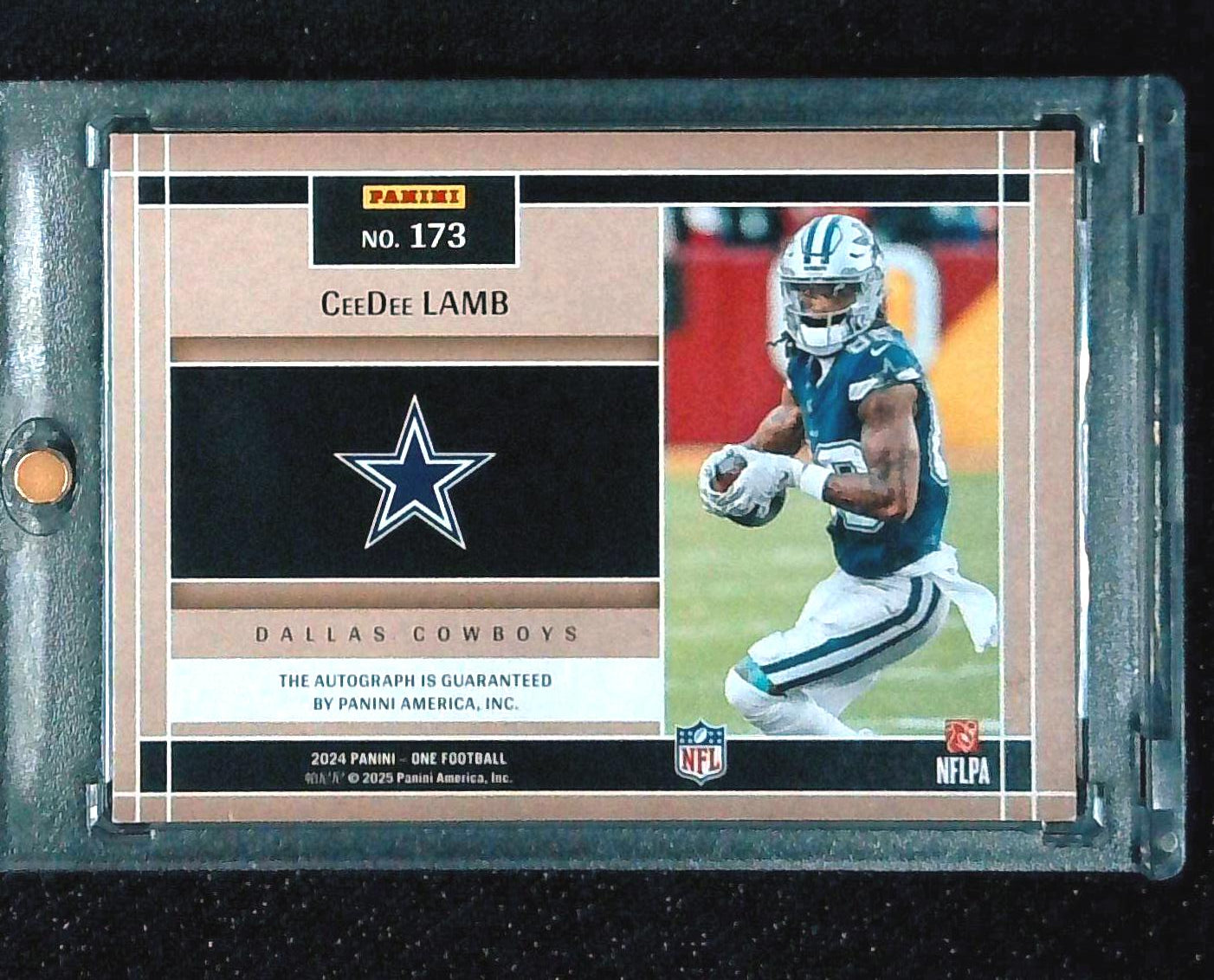 2025 Honors 2024 Panini One Ceedee Lamb Auto Shadowbox /25 Cowboys One Man Show