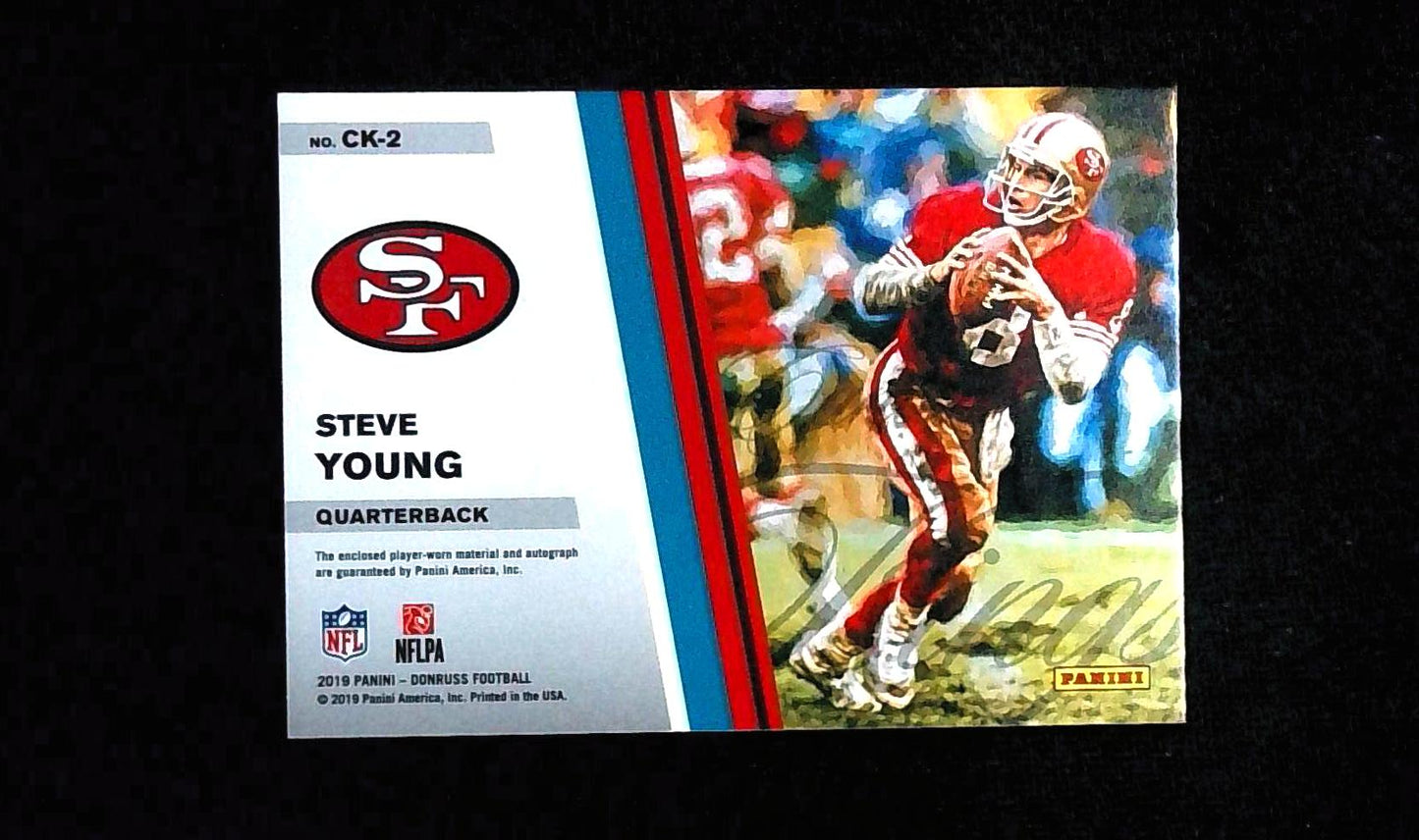 2019 Donruss Gridiron Kings Steve Young Relic Patch Auto /10