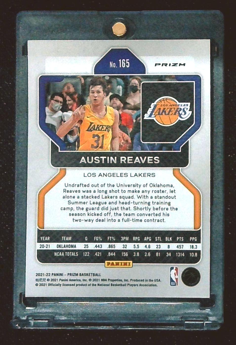 2021-22 Panini Prizm Austin Reaves Orange Hyper Rookie