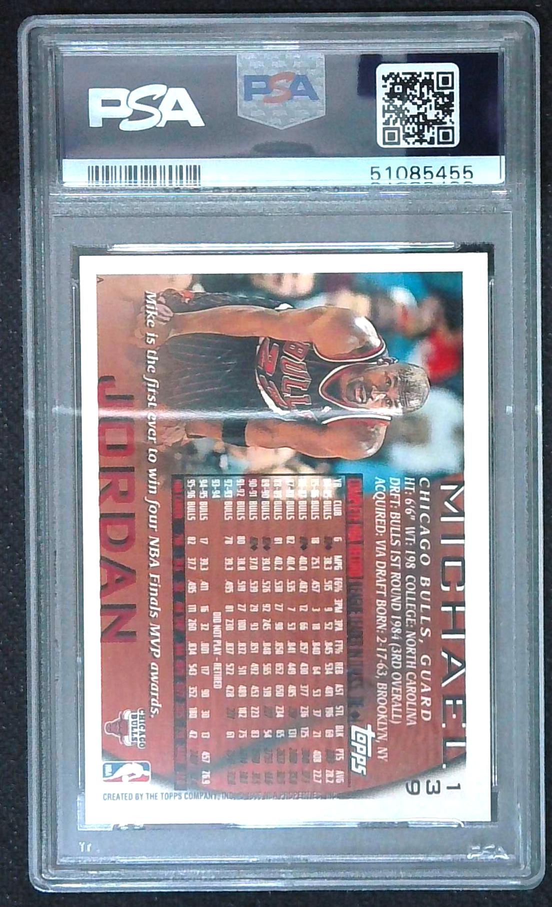 1996-97 Topps Base Set #139 Michael Jordan PSA 9 Chicago Bulls NBA