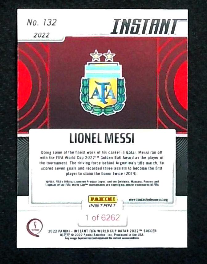 Lionel Messi 2022 Panini Instant World Cup #132 /6262