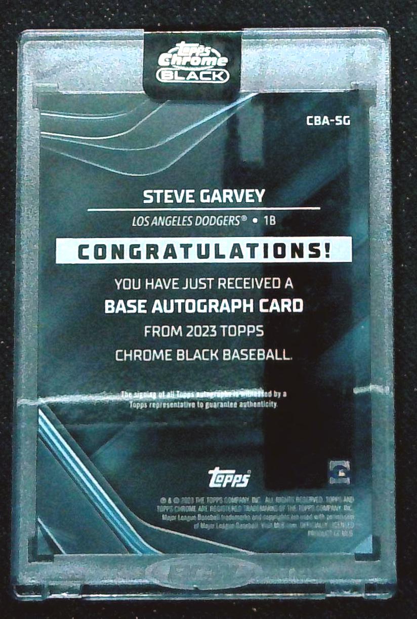 2023 Topps Chrome Black - Autographs Steve Garvey #CBA-SG (AU)