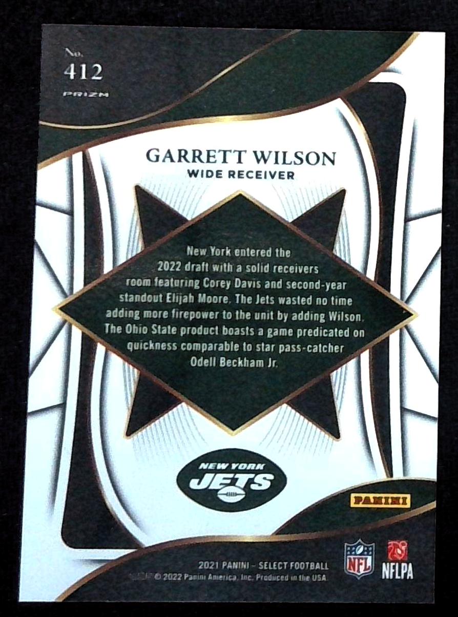 2021 Select Garrett Wilson XRC Rookie #412 Jets