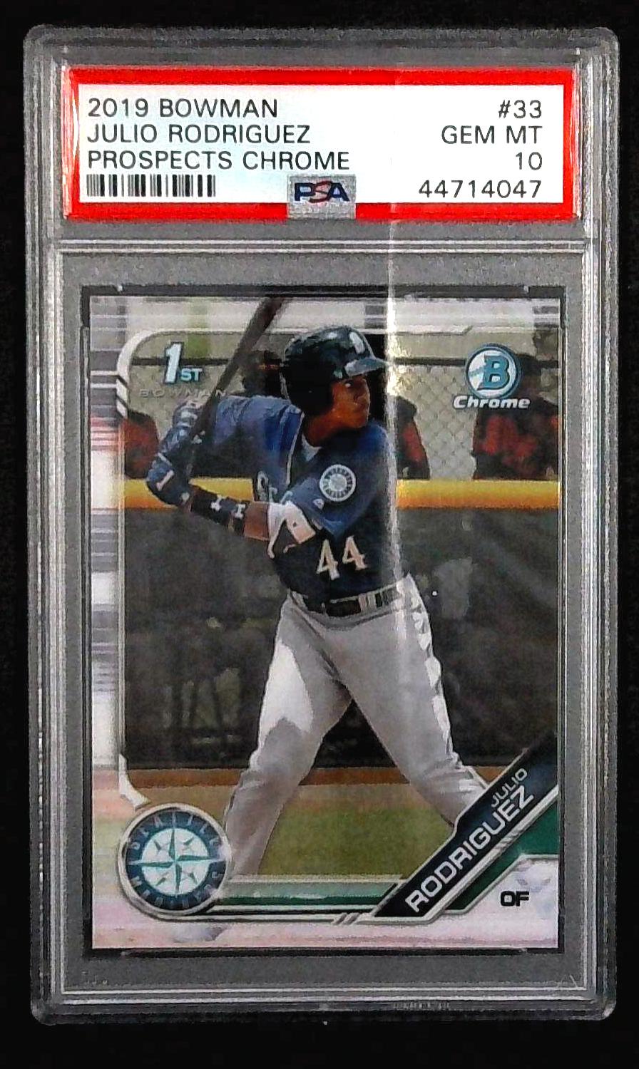 Julio Rodriguez 2019 Bowman Chrome 1st PSA 10 - Mariners