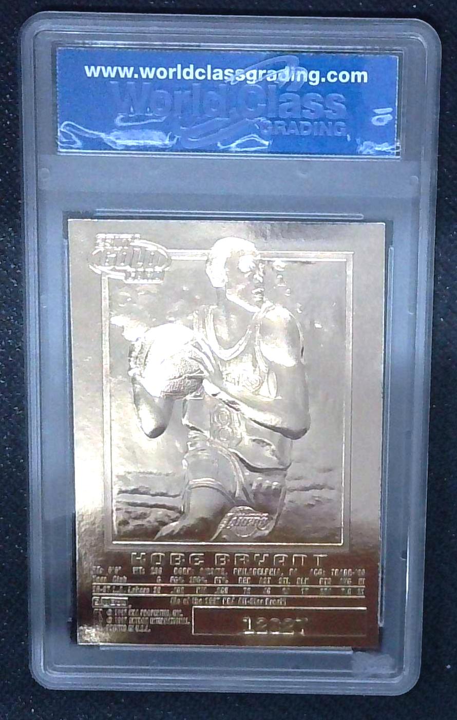 1996-97 Skybox EX 2000 Kobe Bryant Rookie Black 23KT Gold WCG GEM-10