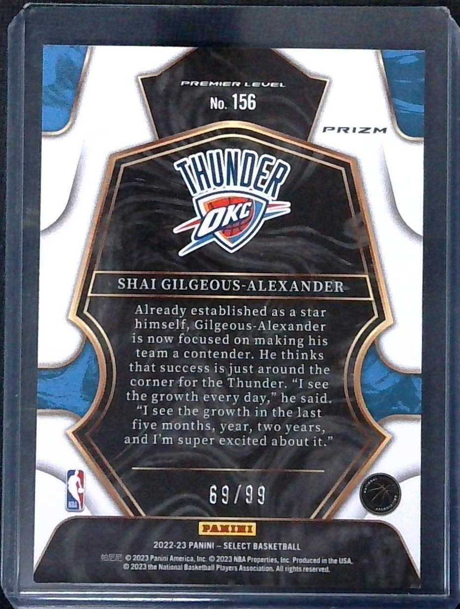 SHAI GILGEOUS-ALEXANDER 2022-23 SELECT PREMIER LIGHT BLUE DISCO /99
