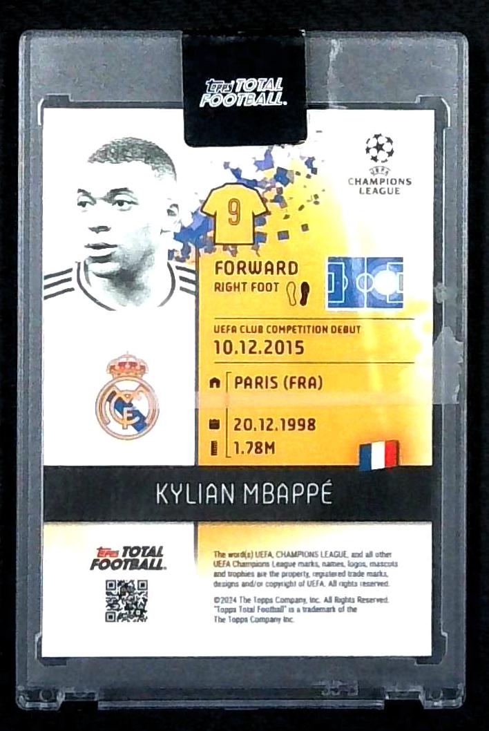 Kylian Mbappe Real Madrid Topps Total Football 2024/25 Olympus card #/50