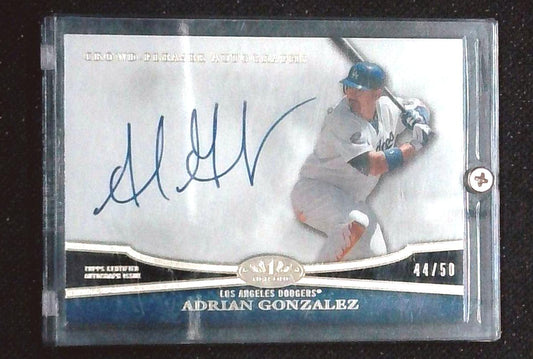 2013 Topps Tier One Crowd Pleaser Adrian Gonzalez On Card Auto /50