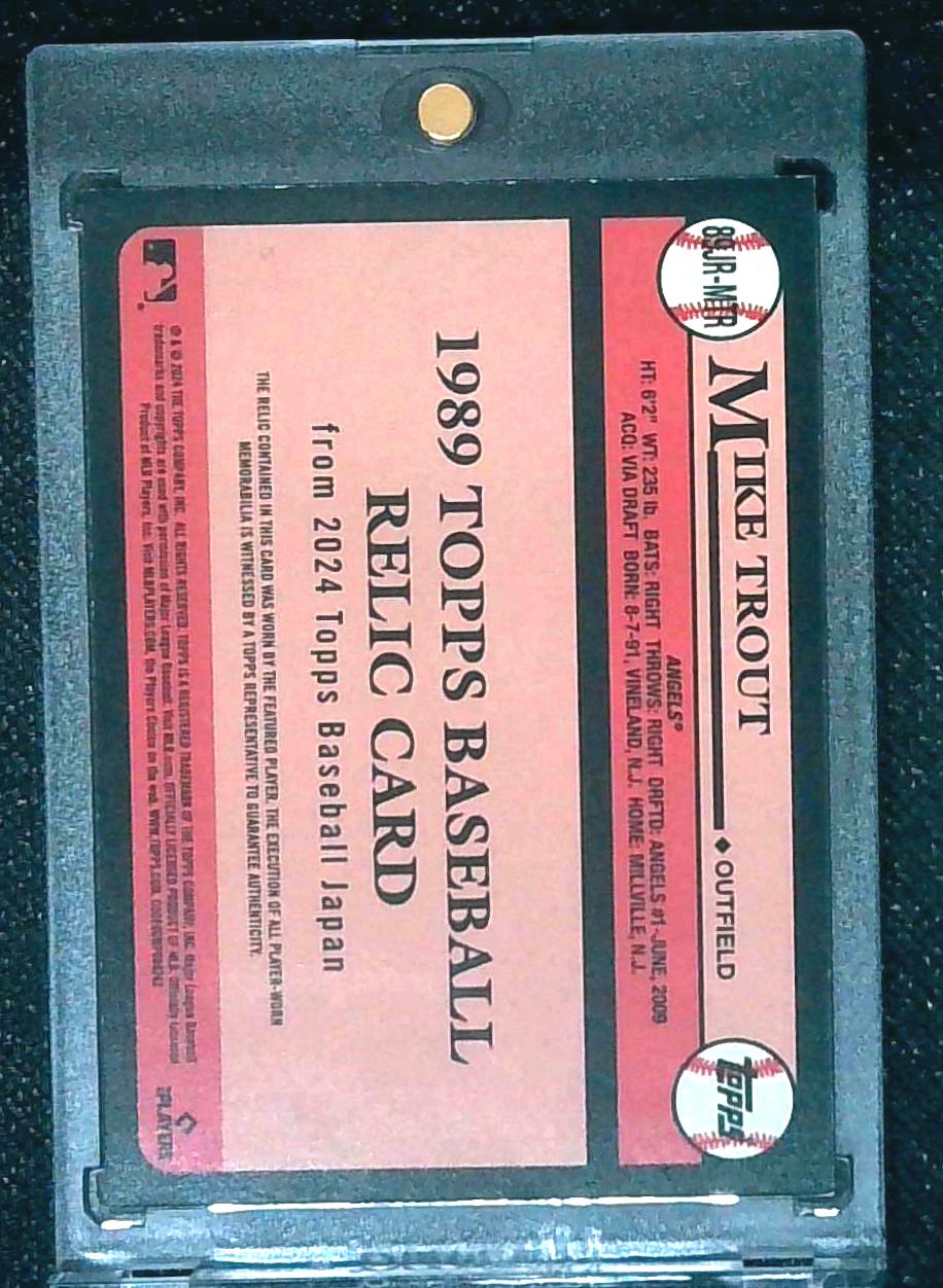 2024 Topps Japan Edition 1989 Topps Baseball Gold 04/25 Mike Trout