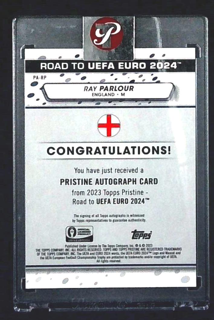 2023 Topps Pristine Road to Euro RAY PARLOUR Pristine Auto