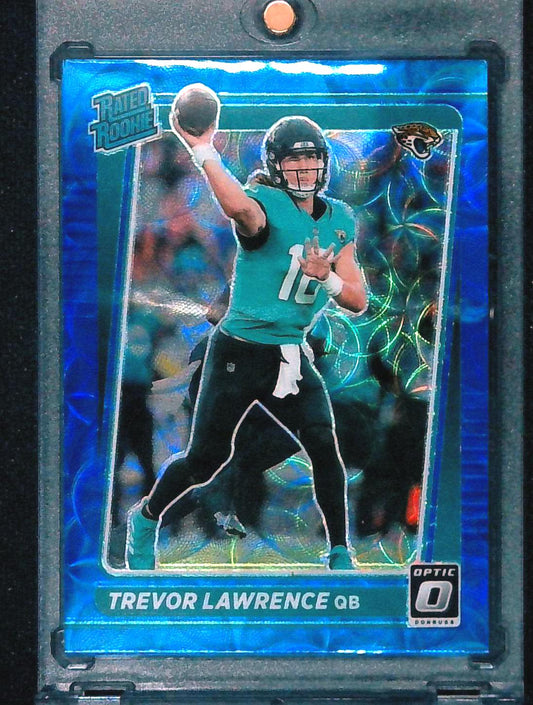 2021 Donruss Optic Trevor Lawrence Blue Scope #201 RC Jacksonville Jaguars
