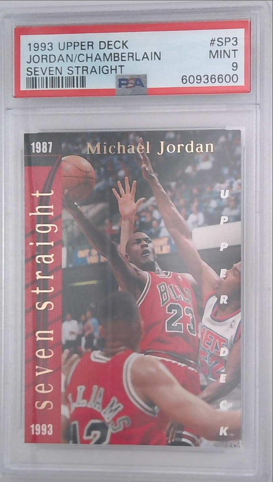 1993 Upper Deck Seven Straight #SP3 Michael Jordan Wilt Chamberlain PSA 9
