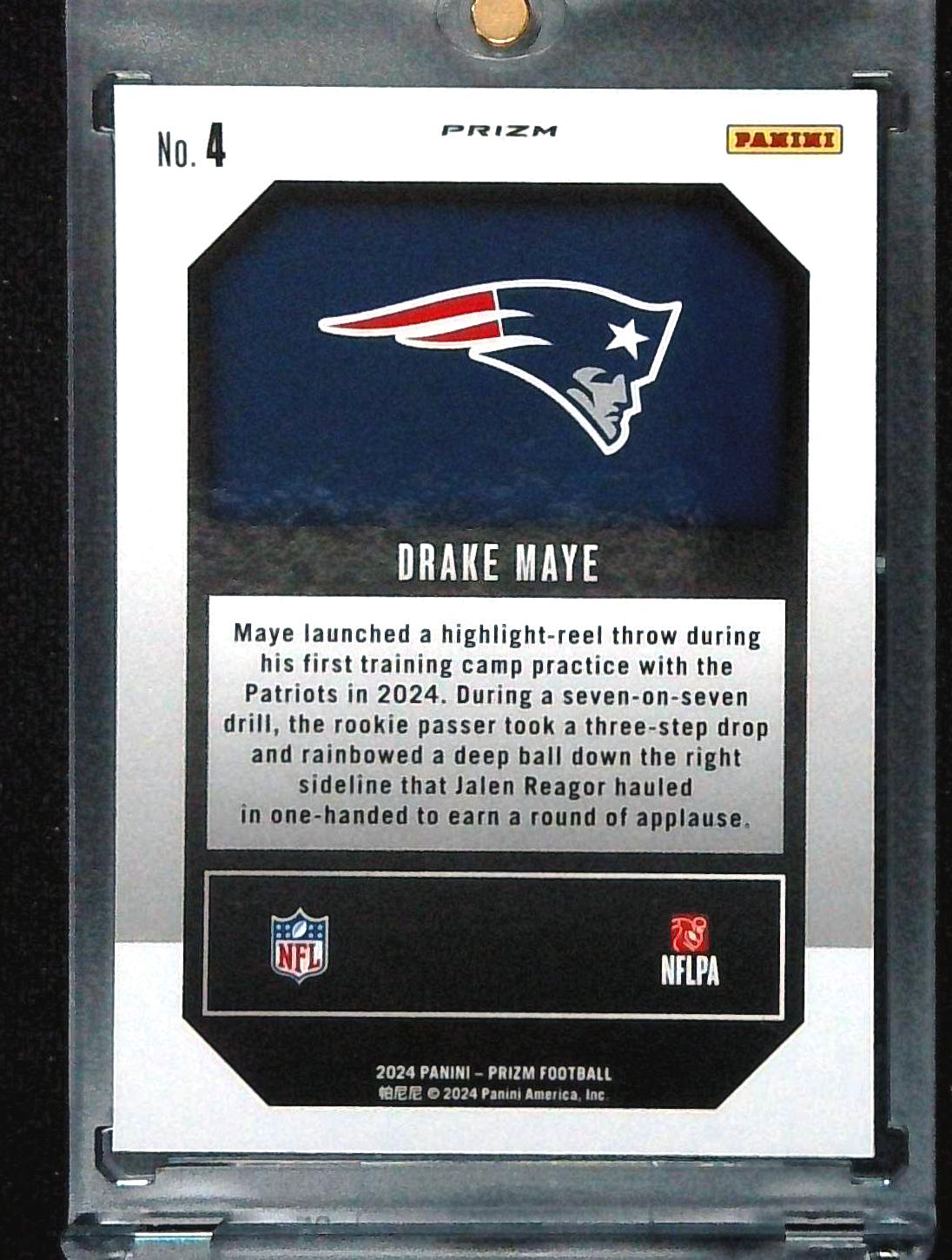 2024 PANINI PRIZM EMERGENT GREEN WAVE #4 DRAKE MAYE ROOKIE RC