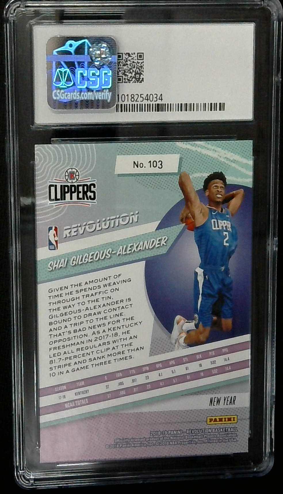 2018-19 Revolution Chinese New Year SHAI GILGEOUS ALEXANDER CSG 9 Thunder /Clippers