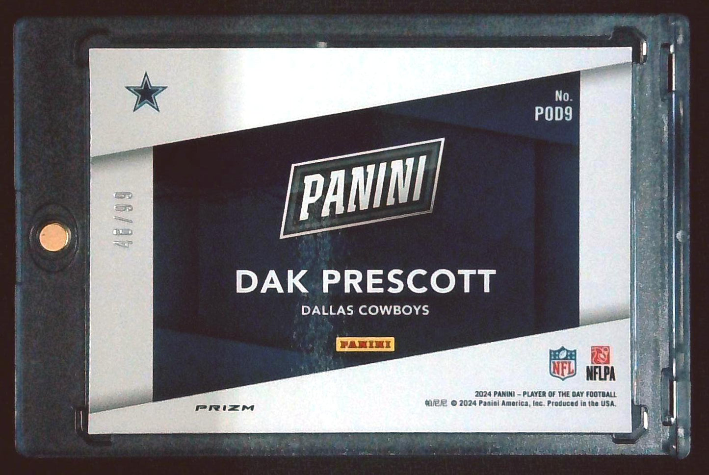 2024 Panini Player Of The Day Football Dak Prescott POD9 46/99
