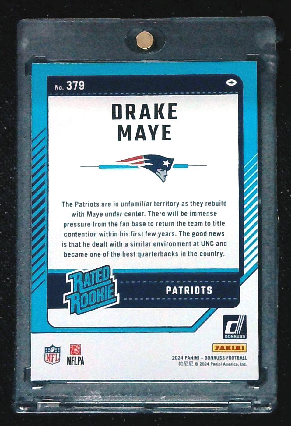 2024 Donruss Green Press Proof Rated Rookie Drake Maye