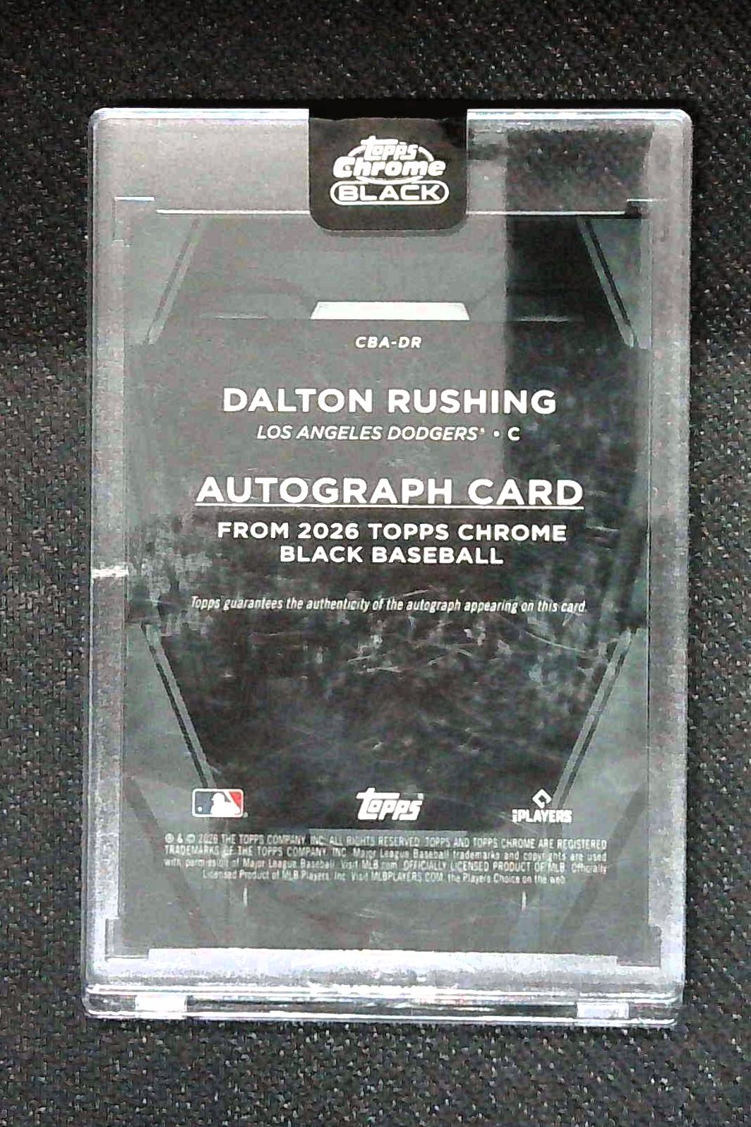 2026 Topps Chrome Black Dalton Rushing Auto Purple Refractor /75