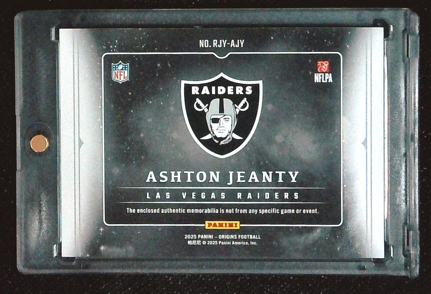 2025 Panini Origins Rookie Jumbo Jersey Patch Ashton Jeanty /199