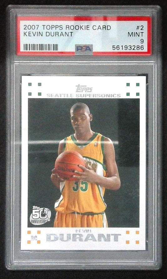 2007 Topps Kevin Durant Rookie PSA 9