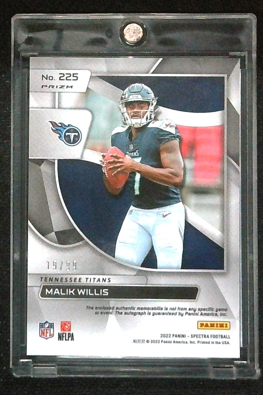 2022 Spectra Malik Willis Celestial Rookie Patch Auto RPA /99 #225