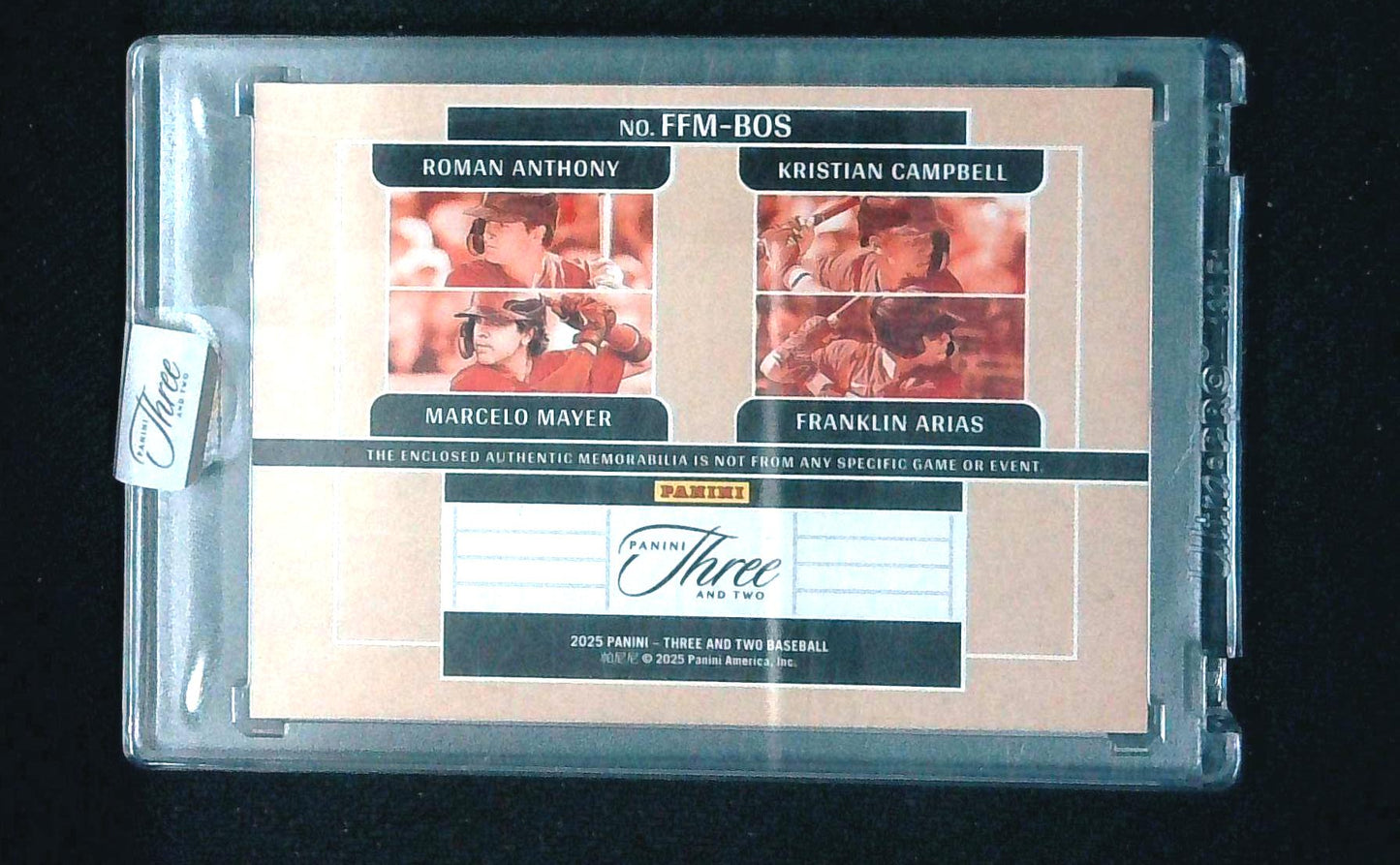 2025 Three And Two Mayer Arias Roman Anthony Campbell Franchise Patch Red #/7