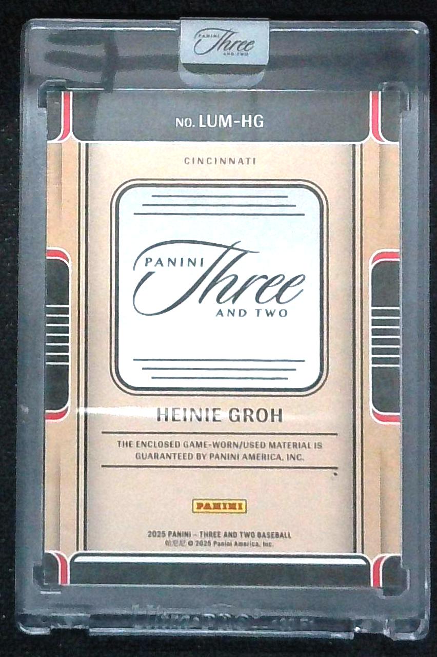 2022 Panini Three and Two HEINIE GROH Bat Relic /49