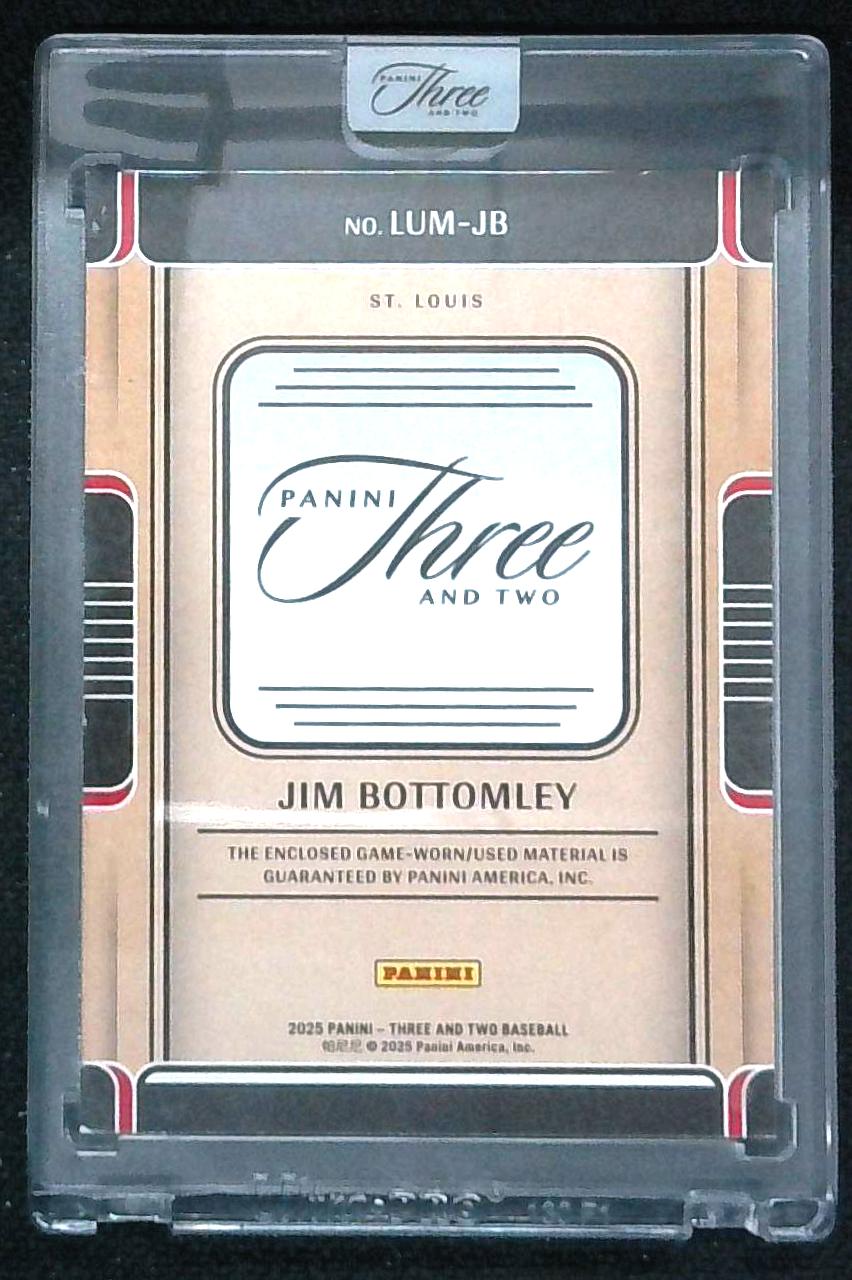 2025 Panini Three and Two Luminous Lumber Jim Bottomley /25