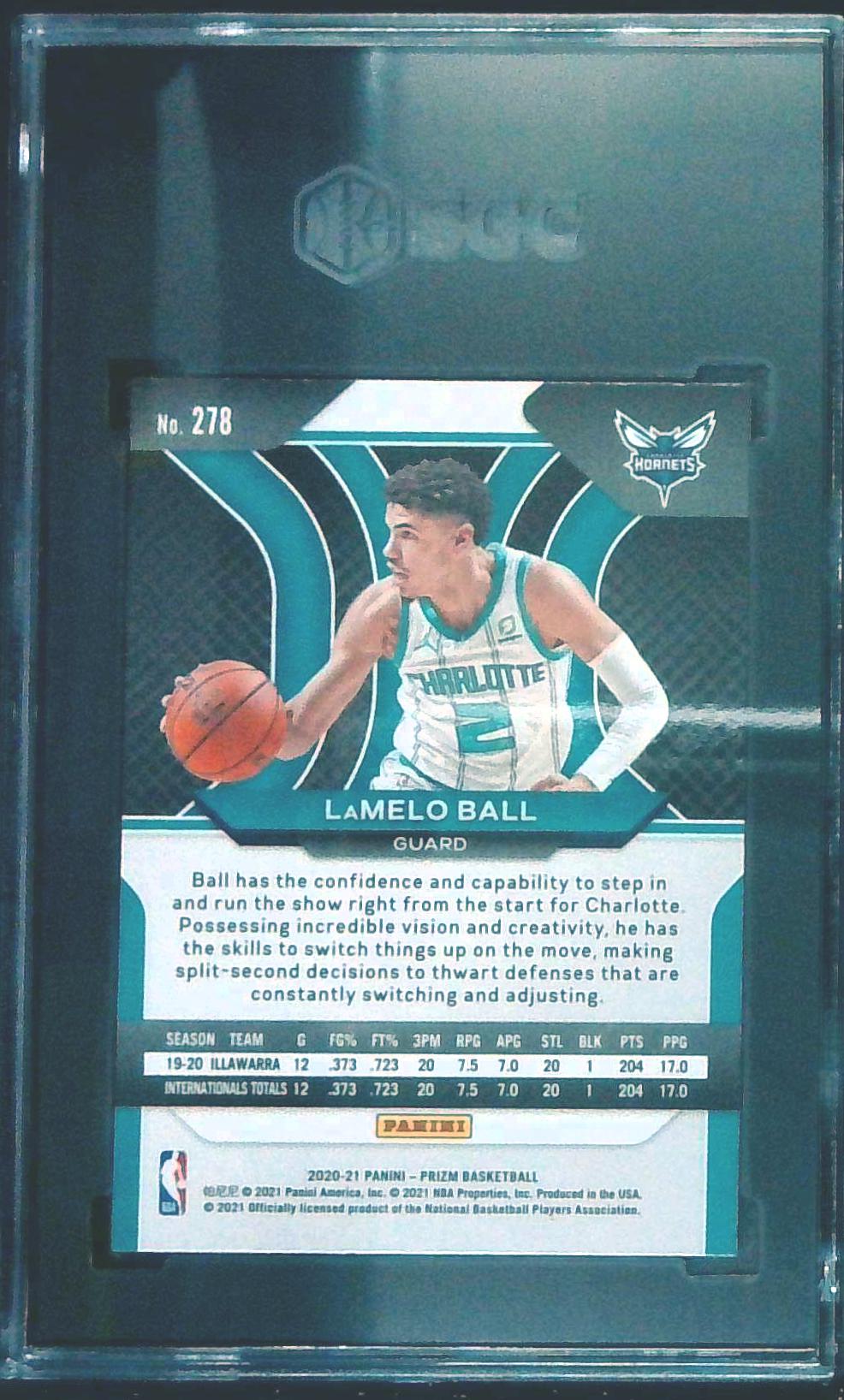 2020-21 Panini Prizm Lamelo Ball Rookie SGC 9.5