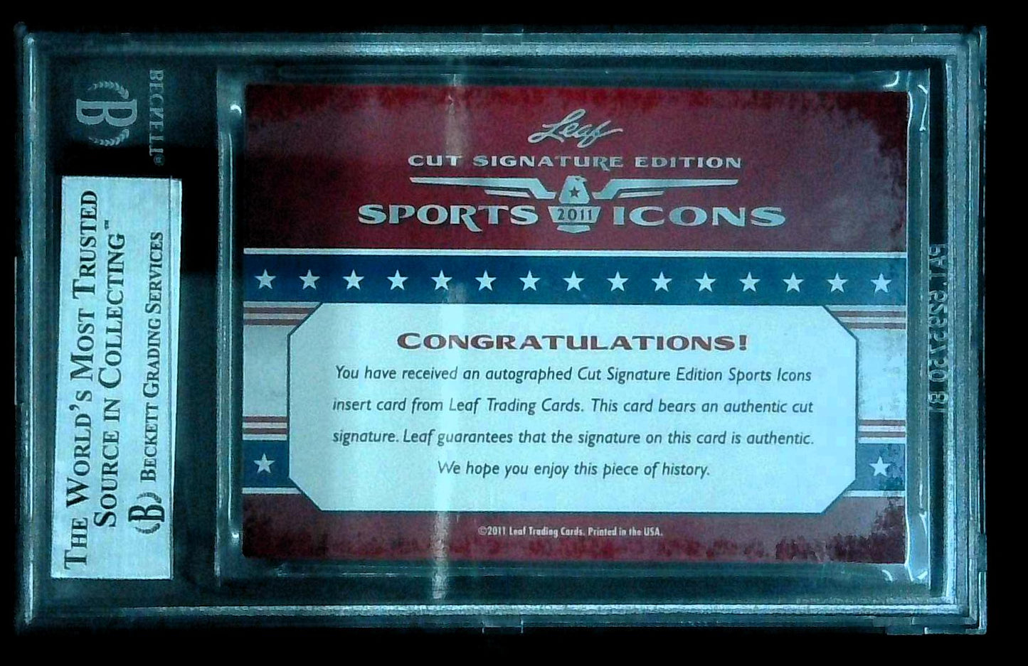Harry Hooper 2011 Leaf Sports Icons Cut Signature #'d 7/15
