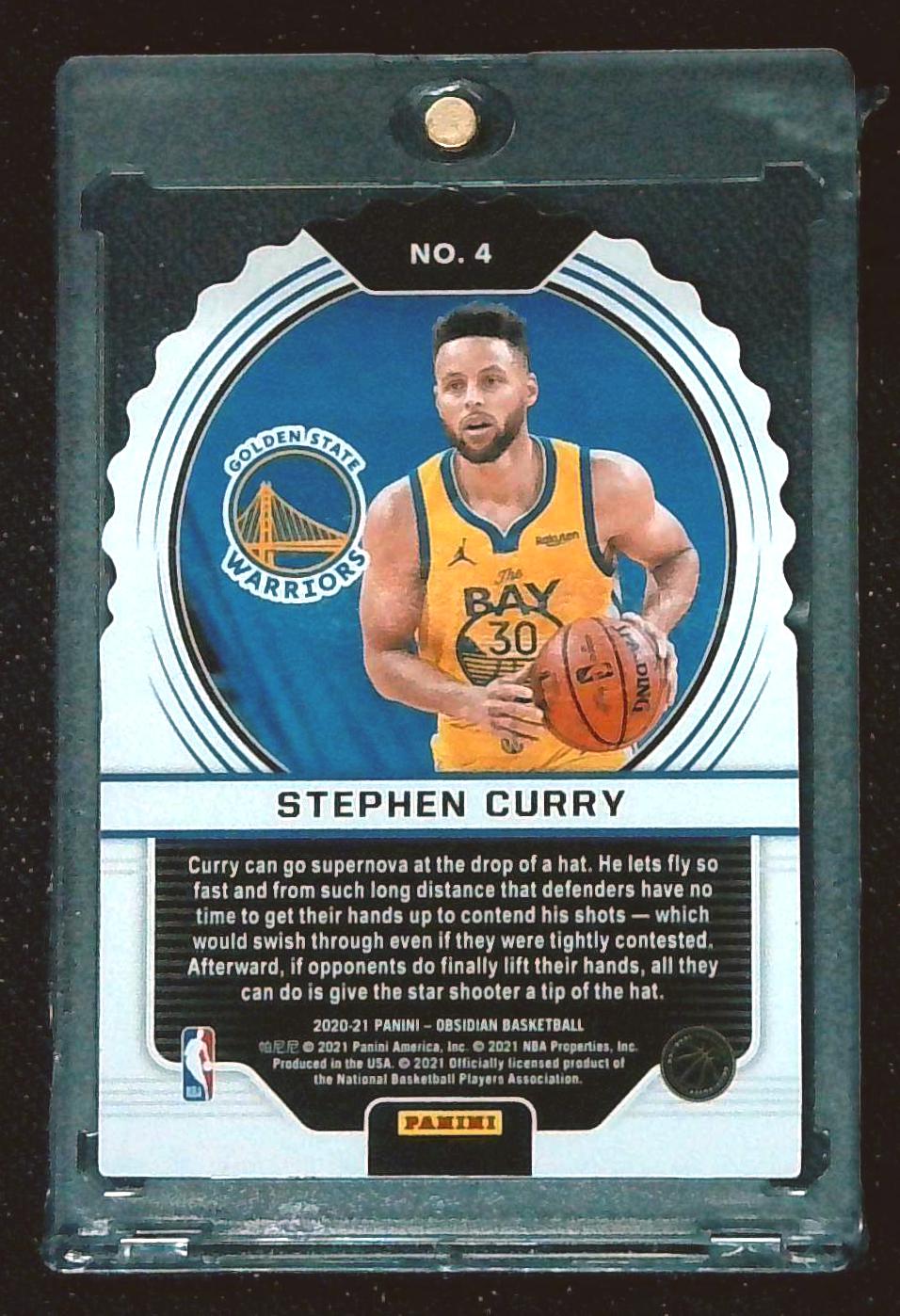 2020-21 Stephen Curry Panini Obsidian Supernova Electric Etch Red Flood #4