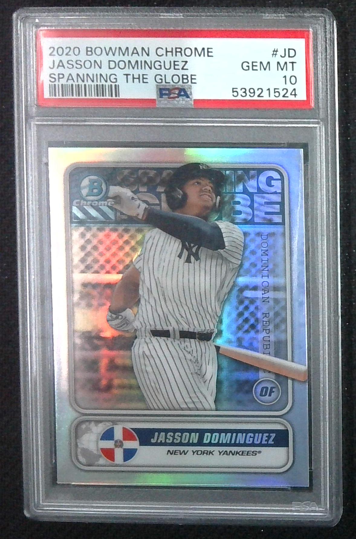 2020 Bowman Chrome Spanning the Globe #JD Jasson Dominguez PSA 10