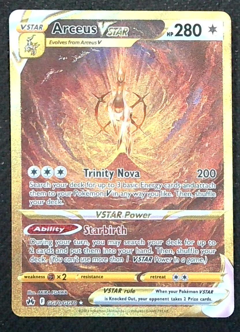Arceus VSTAR GG70/GG70 Pokemon Crown Zenith Galarian Galery Alt Art
