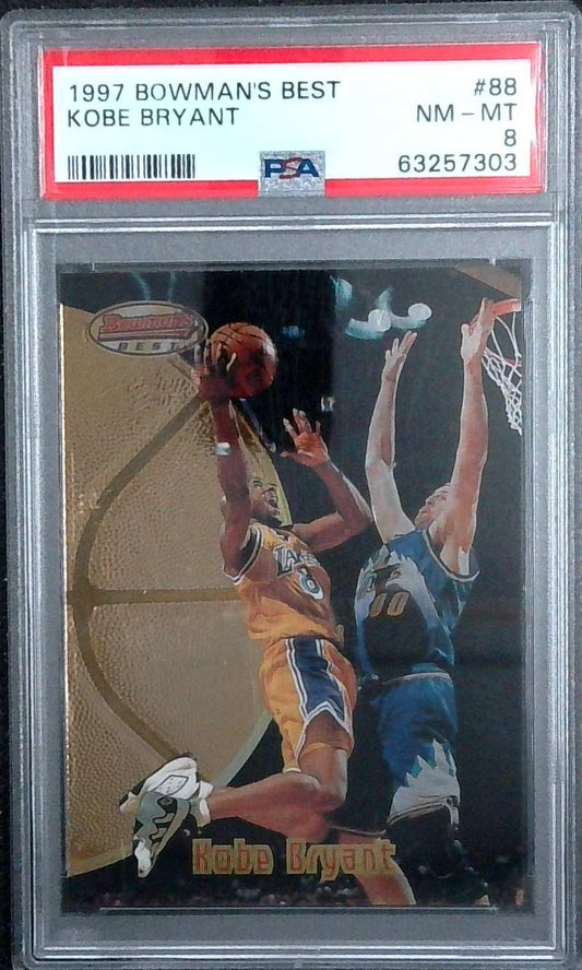 1997-98 Bowman's Best - #88 Kobe Bryant PSA 8 Lakers