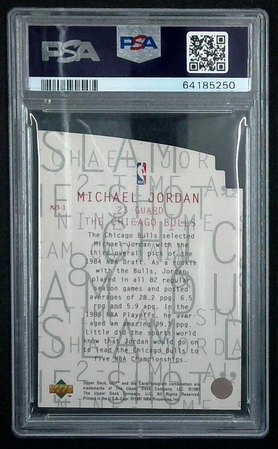 1997 UD3 MJ3 #MJ3-1 MICHAEL JORDAN PSA 8