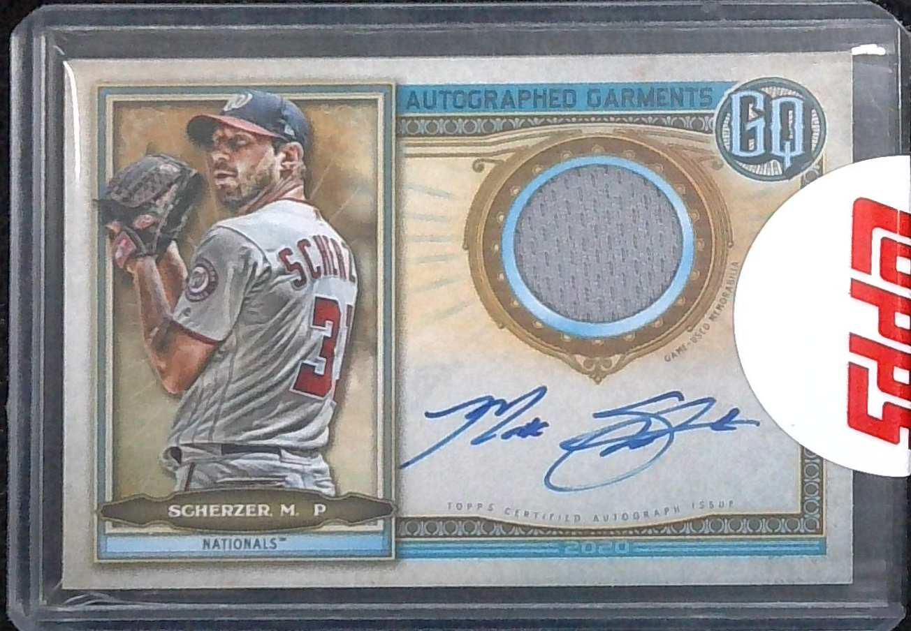 2020 Gypsy Queen Max Scherzer Game Used Relic Auto /40