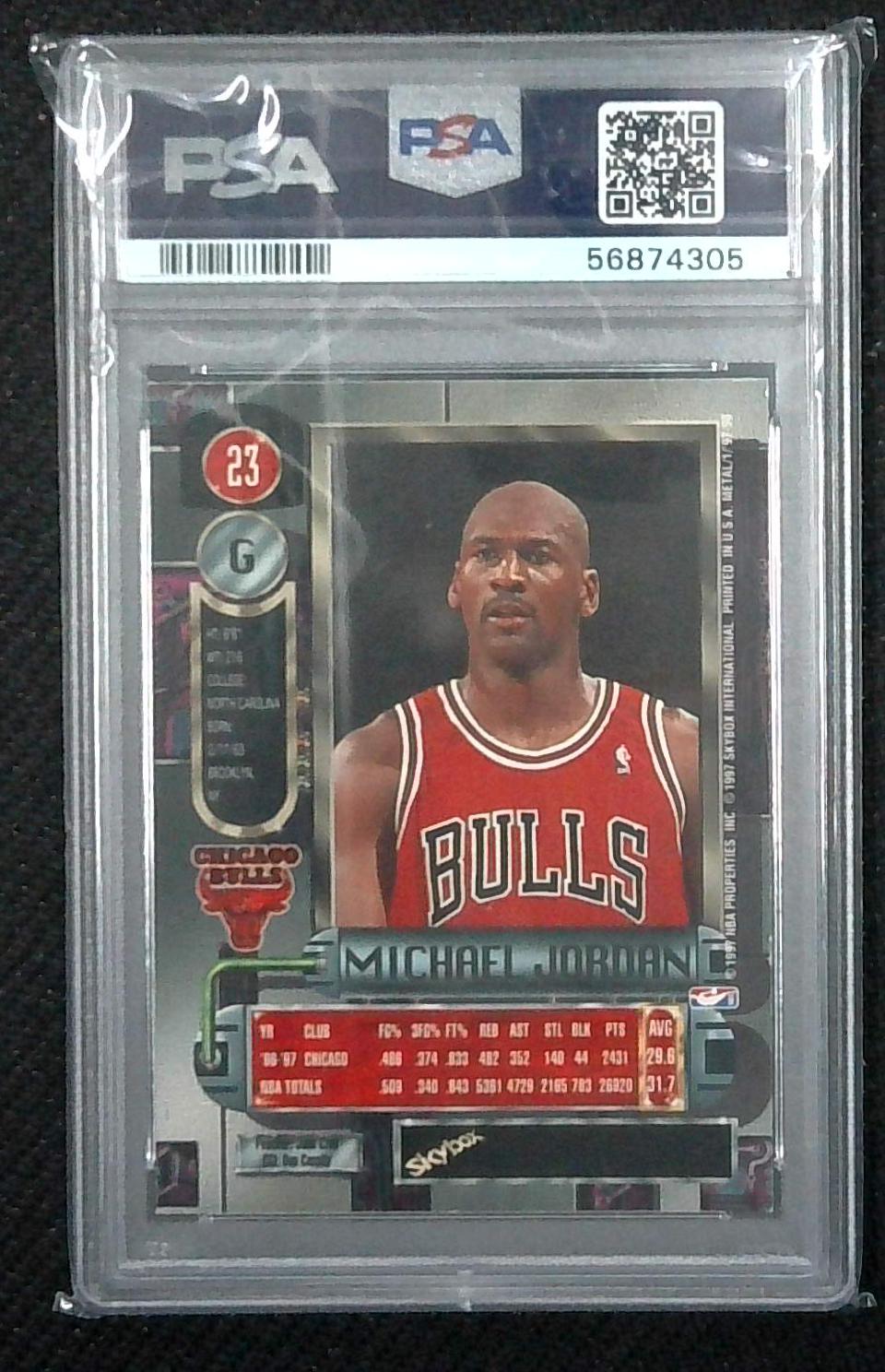 1997 Metal Universe Michael Jordan PSA 6