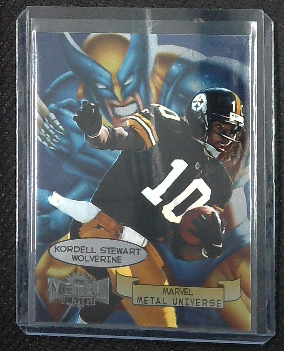 SKYBOX MARVEL UNIVERSE - METAL KORDELL STEWART WOLVERINE TRADING CARD - #12 1997