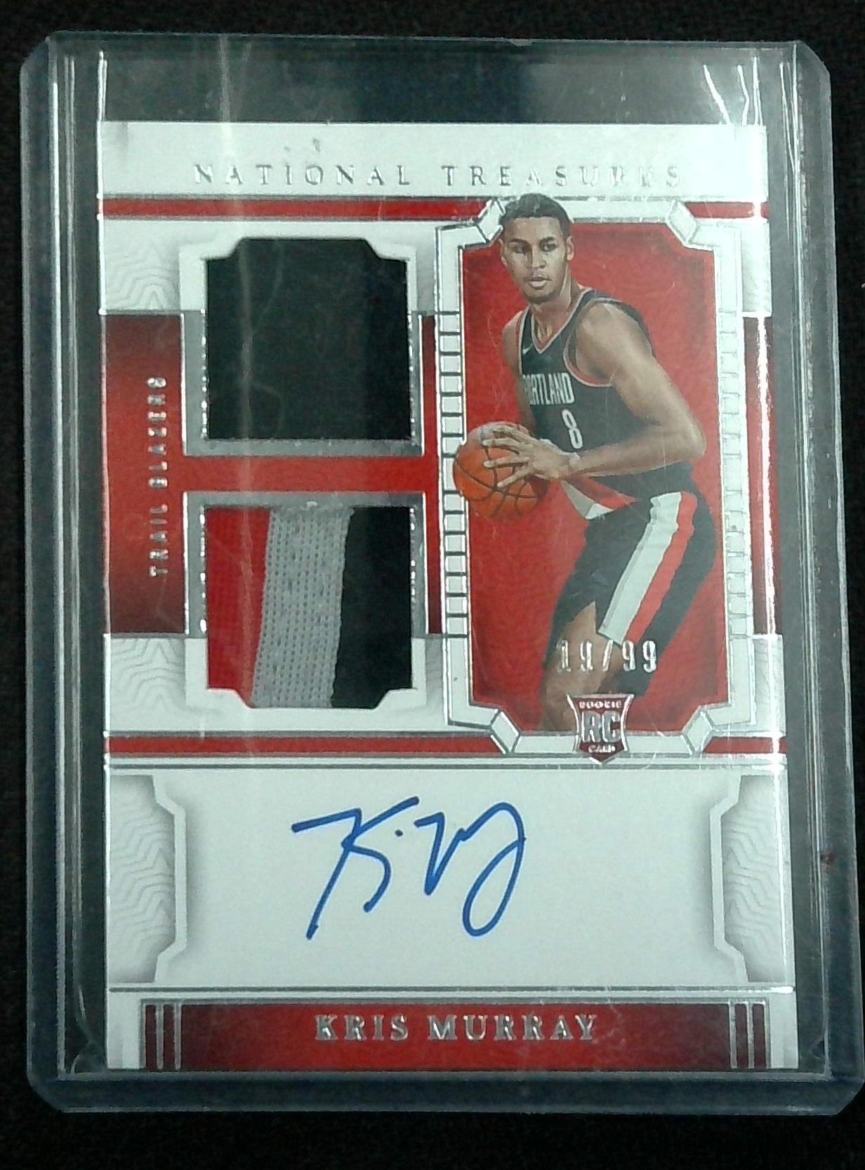 Kris Murray RPA 2023-24 National Treasures Dual Rookie Patch Auto /99