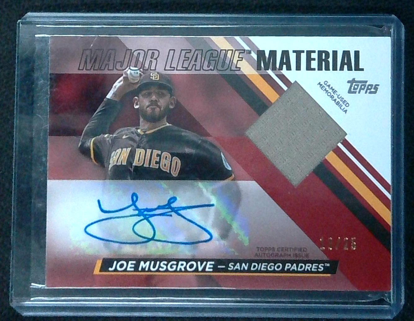 2024 Topps Series 2 Major League Material Auto 18/25 Joe Musgrove #MLMA2-JM