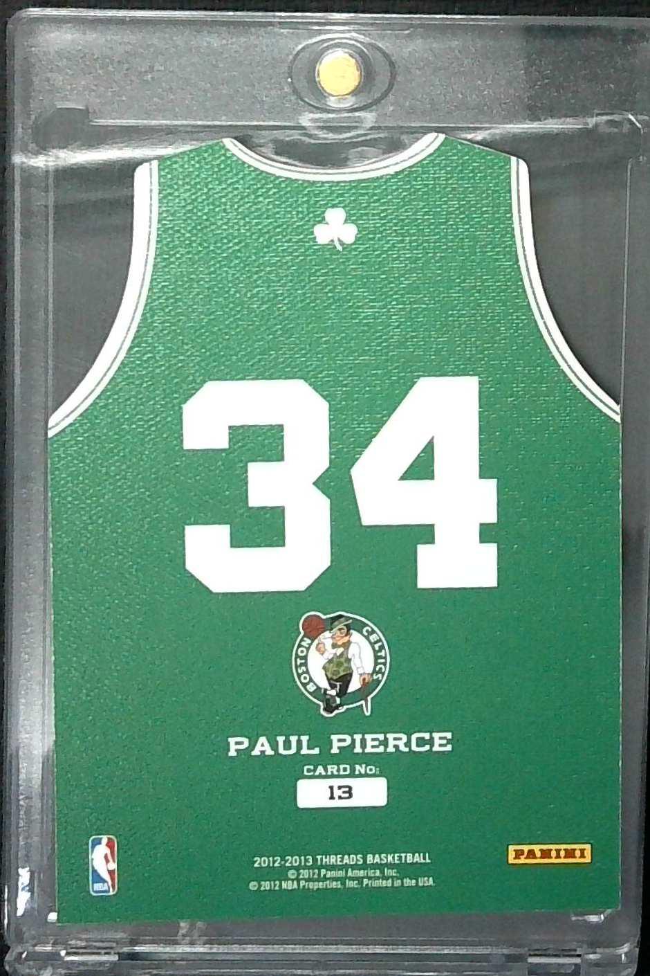 2012-13 Panini Threads Paul Pierce #13 Away Green Jersey Boston Celtics